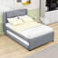 Lit plateforme double tapissier avec couchette simple Juvraj-220057448
