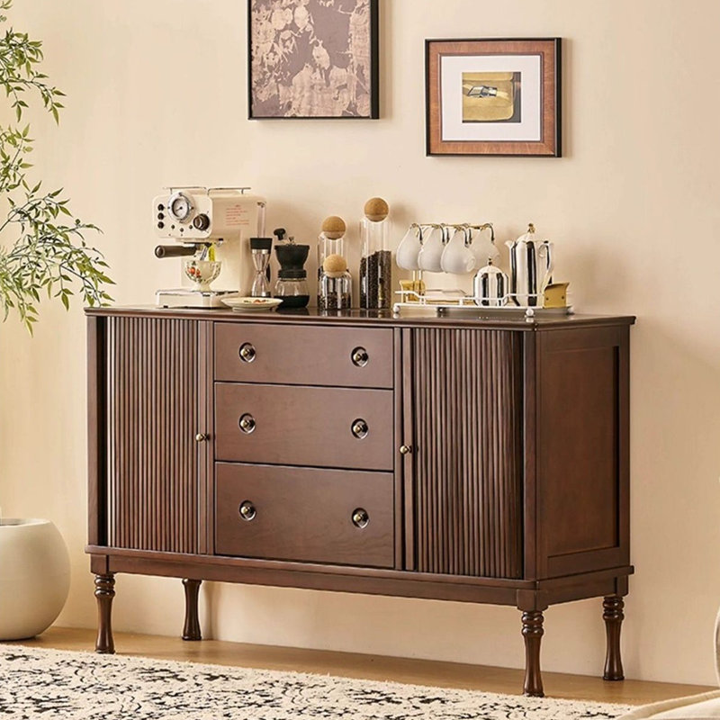 Table de buffet à porte roulante de style américain, Black Walnut