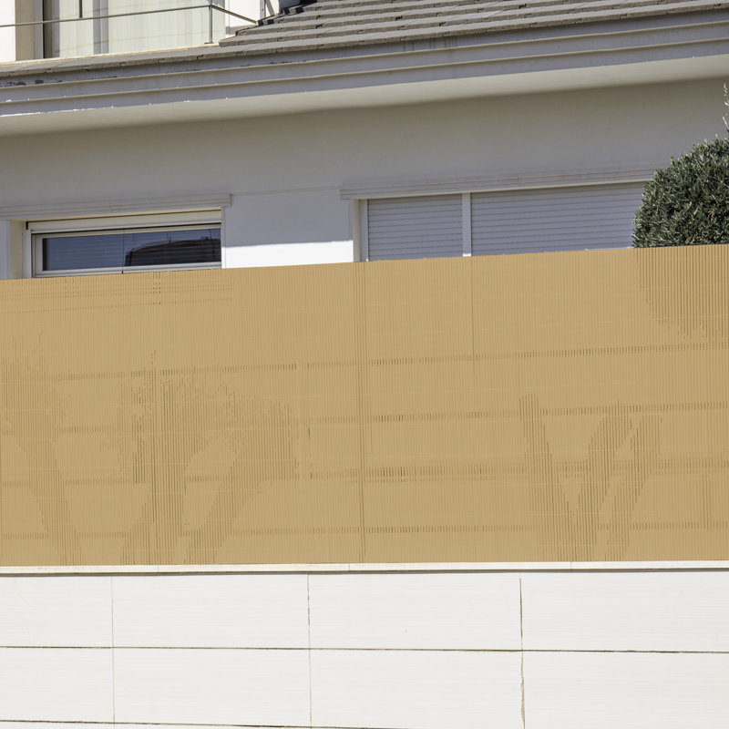 White Privacy Fence, Beige, 1.5 cm H x 3 cm W x 0.3 cm D