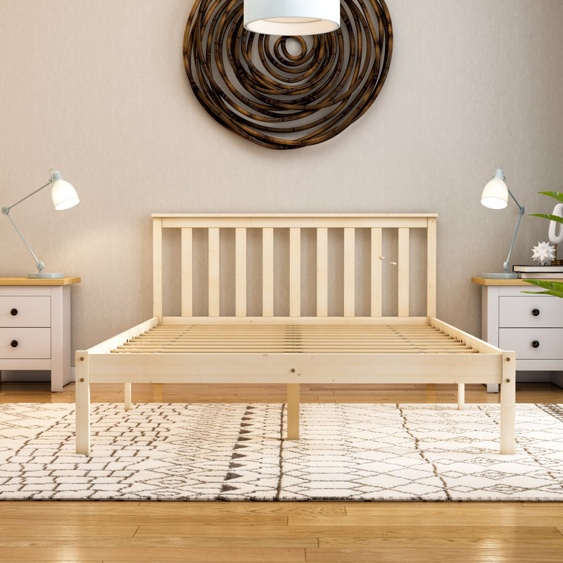 Frederique Solid Wood Bed, Double (4'6), Pine