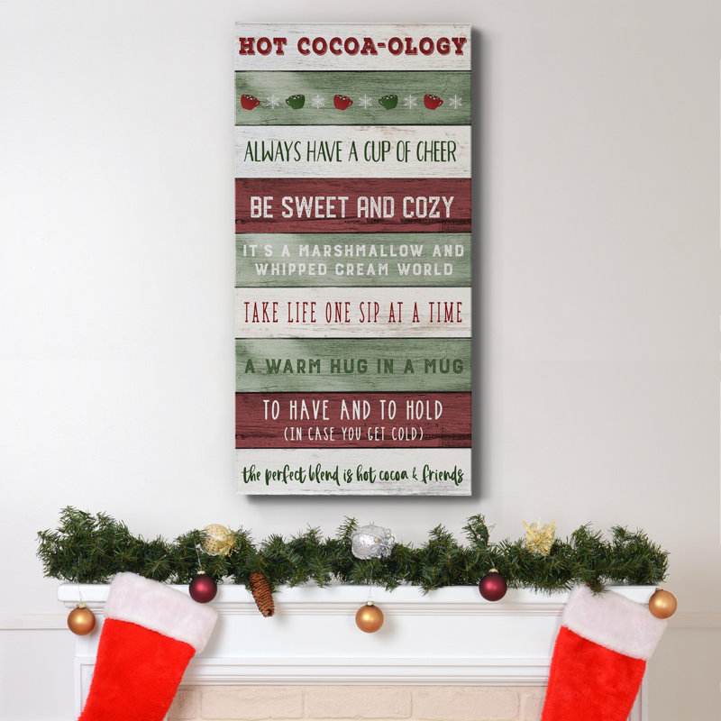 Hot Coco - Ology, toile tendue avec châssis de qualité supérieure - prête à être accrochée, H 16 po x l 8 po x P 1 po