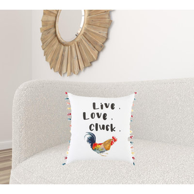 Coussin White Chicken Love