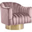Fauteuil d'appoint pivotant en velours Farrah-30980287-30980290