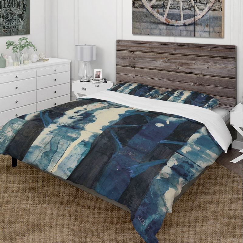 Ensemble de housse de couette Deep Woods II Indigo - Country Charm - Microfibre de polyester