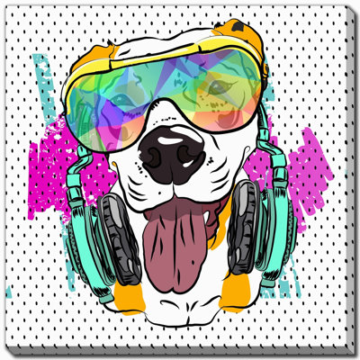 Groovy Pup Canvas Wall Art