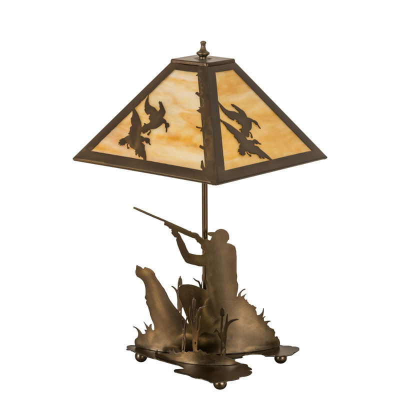 21"H Duck Hunter W/Dog Table Lamp