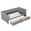 Lit de jour simple rembourré avec dossier ergonomique et 2 tiroirs-808174607