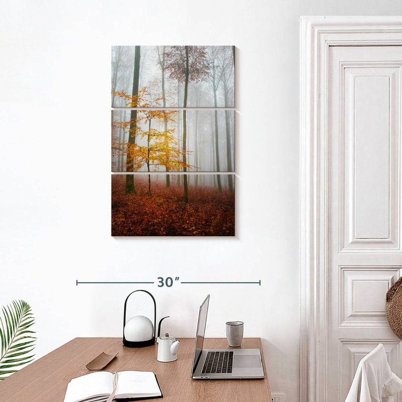 Paysage d'automne brumeux Alvord, H 32 po x l 20 po