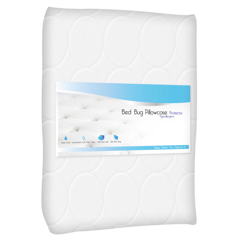 Remedy Waterproof Pillow Protector – Hypoallergenic Cotton Pillowcase with Zipper to Help Prevent Bed Bugs and Dust Mites