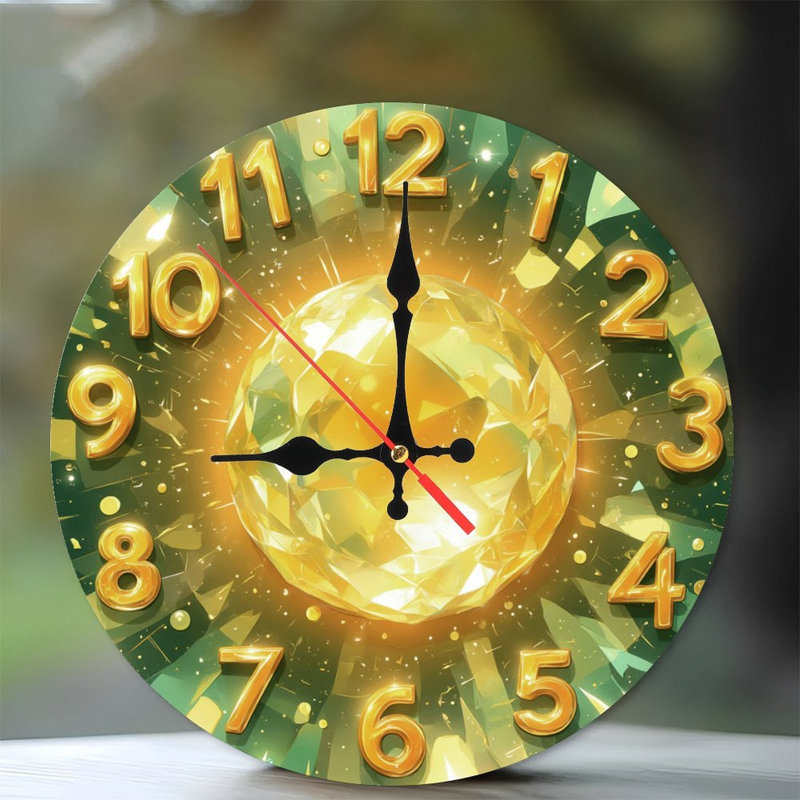 Horloge brillante avec chiffres dorés