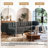 6 - Piece Upholstered Gray Tufted Corduroy Modular Sectional with Pillow Back and Two Removable Flip-Tray Top Storage Ottoman-1545839909