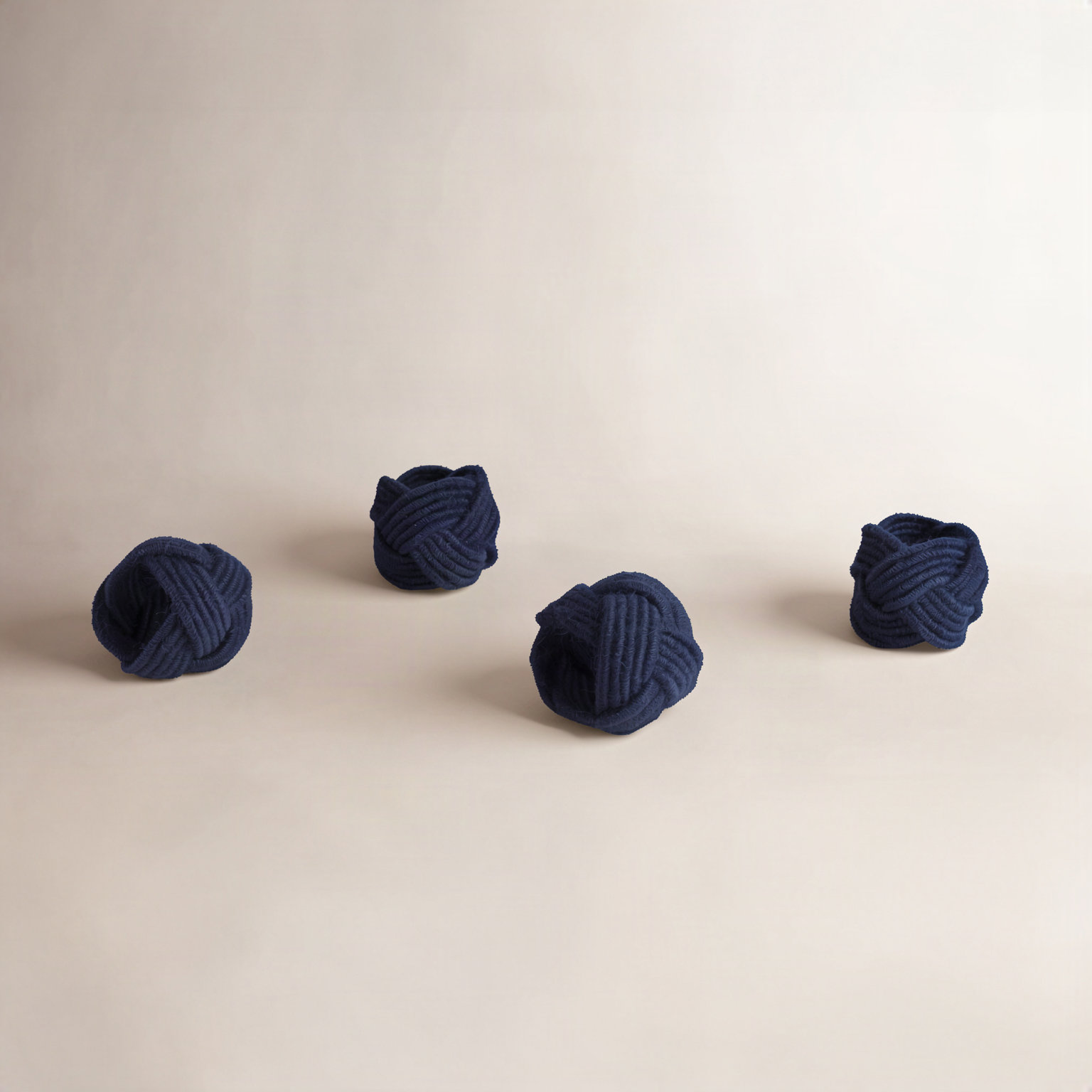 Harrietta Jute Napkin Ring, Navy