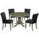 48'' Slate Poker Table With Dining Chair Set And Flip Table