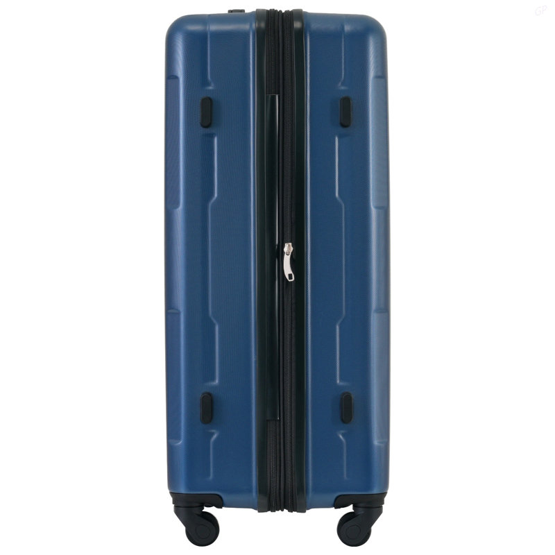 Ensemble de 2 valises avec sacs Valise à roulettes extensible ABS avec serrure TSA 20 pouces + 28 pouces, Blue