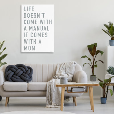 Life Manual Is Mom Canvas, design by Elizabeth Tyndall