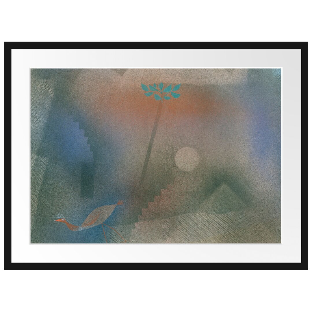 Gerahmtes Poster Zugvogel von Paul Klee