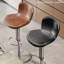 Chaise d'appoint à dossier brun et argent massif (ensemble de 6)-209326283-209326286