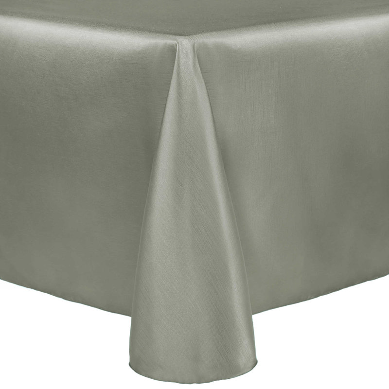 Ultimate Textile -10 Pack- Reversible Shantung Satin - Majestic 60 X 102-Inch Oval Tablecloth, Camel Light Brown, 60" x 102"