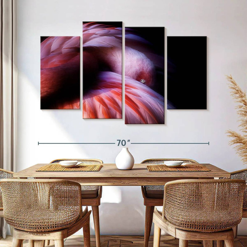 Brampt Gradient Flamingo, 42" H x 68" W