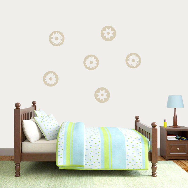 Adhésif décoratif fleurs Andover, Beige clair