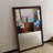Expansive Reflection Walnut Aluminum Frame Modern Style Versatile Wall Mirror For Bathroom And Bedroom