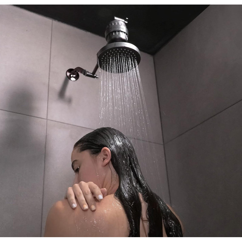 Oil-Rubbed Bronze Adjustable Rain Shower Head with Filter
