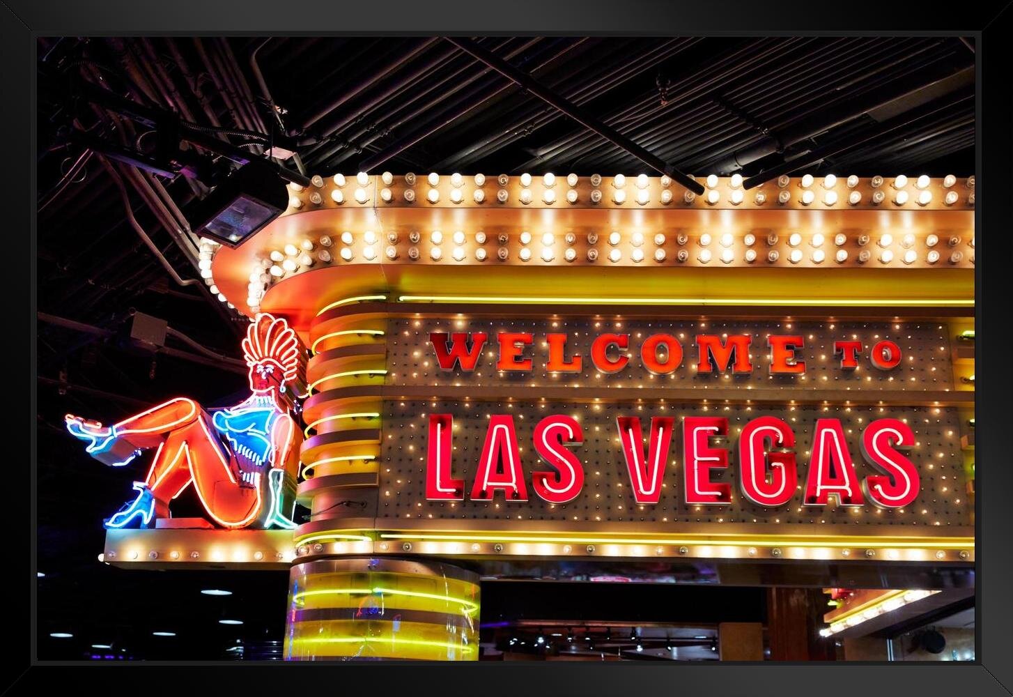 Welcome To Las Vegas Custom Metal Shape Sign 28 x 21 Inches