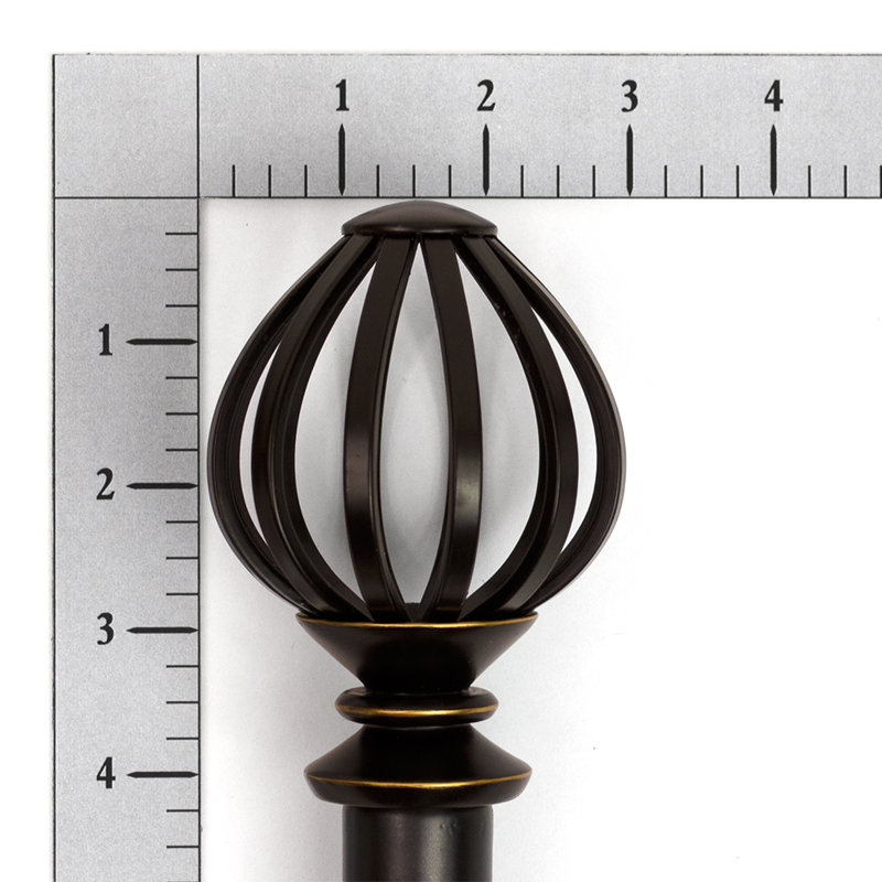 Tringle à rideaux simple réglable 42 "- 120" 1 "Opas, Bronze huilé