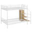 Lit superposé avec étagère grillagée, échelle de rangement latérale et garde-robe-2090875882