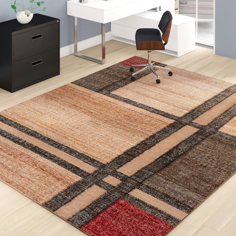 Tapis kaki/chameau tissé à la main Katelyn