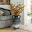 Grand vase en céramique bleu-gris 18,5 pouces avec poignées, décor de poterie rustique pour la décoration intérieure