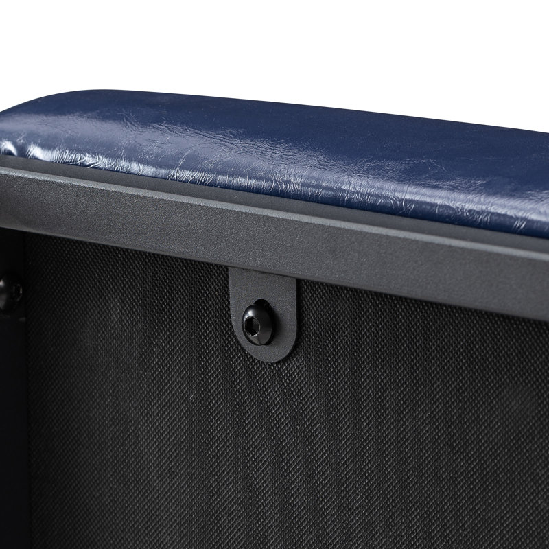 Buren Iron Accent Stool, Blue