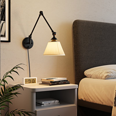  Plug-in/Hardwired Swing Arm Sconce