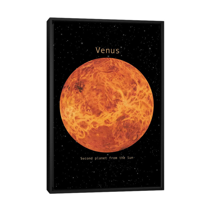 « vénus », impression sur toile, H 26 po x l 18 po x P 1,5 po, Toile avec cadre noir, Pas de tapis