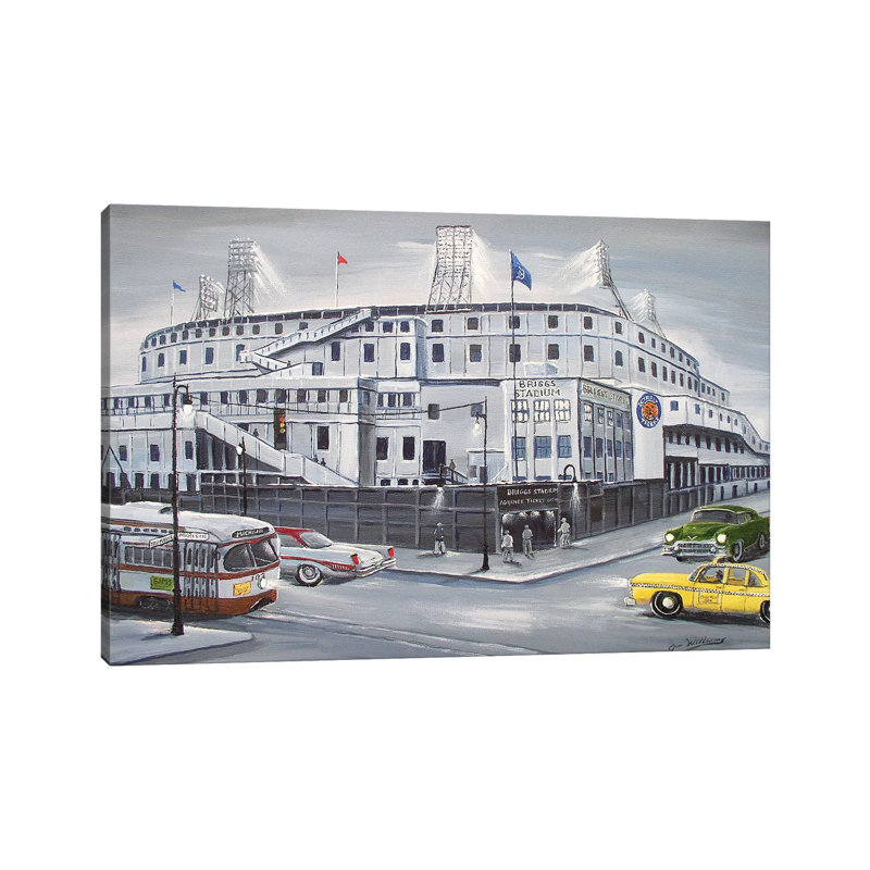 Briggs Stadium 1 Piece Painting on Canvas, 45.72cm H x 66.04cm W x 1.9cm D, Wrapped Canvas