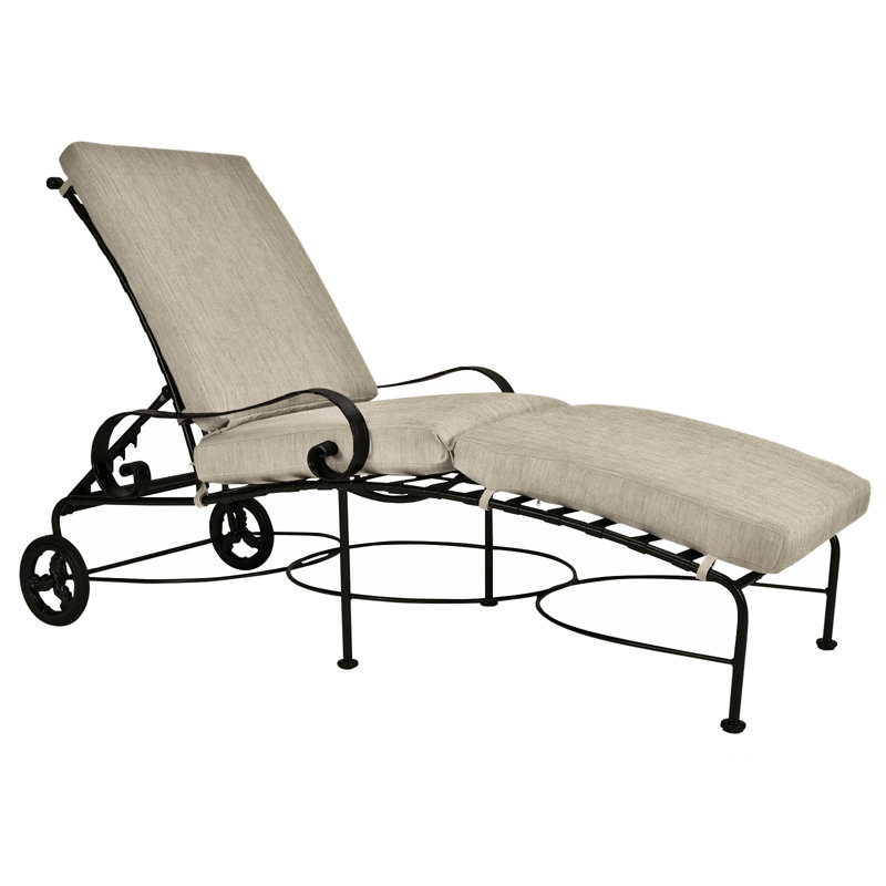 Classico-W Outdoor Chaise Lounge, Carbon Black, Flagship Stone Sunbrella®