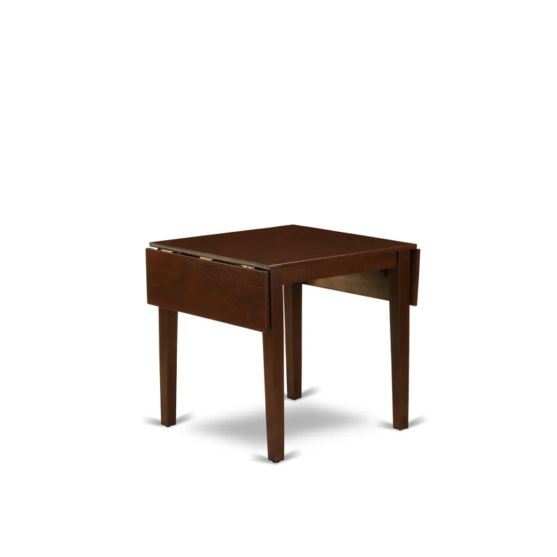 Mahogany Finish Solid Wood Dining Table Set with 2 Chairs