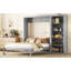 Lit escamotable Meridian Murphy avec tablettes de rangement et conception rabattable-122587070