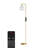 Arched Floor Lamp With Glass Shade, Remote Control And Bulb Included