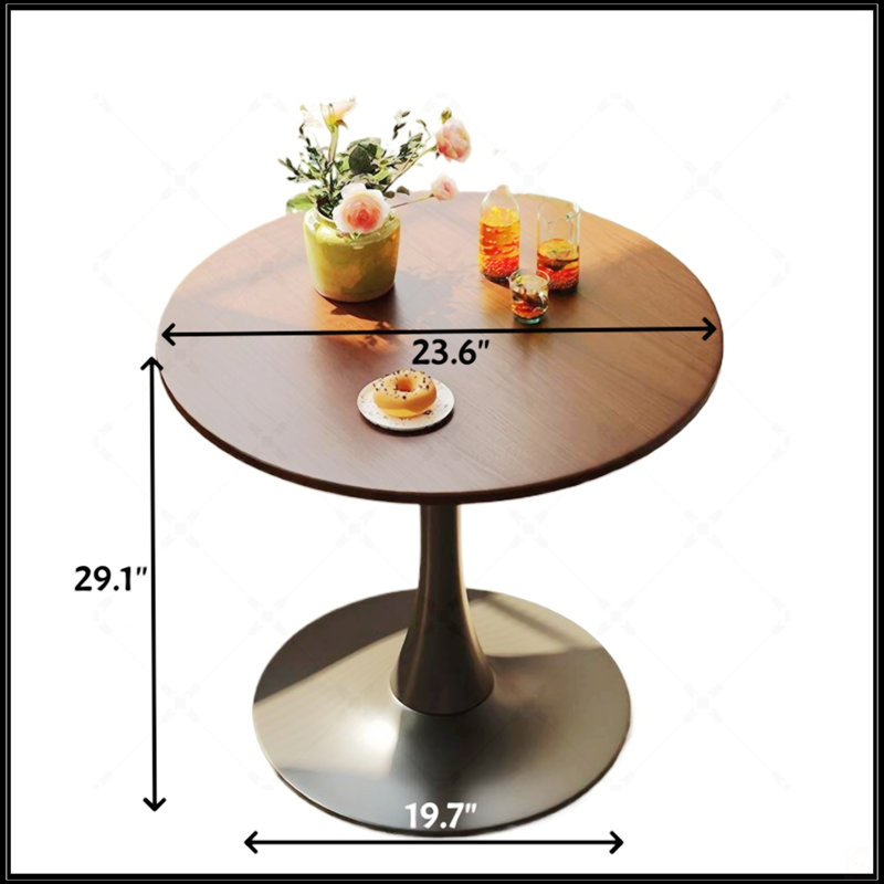 Table ronde en noyer, Noyer