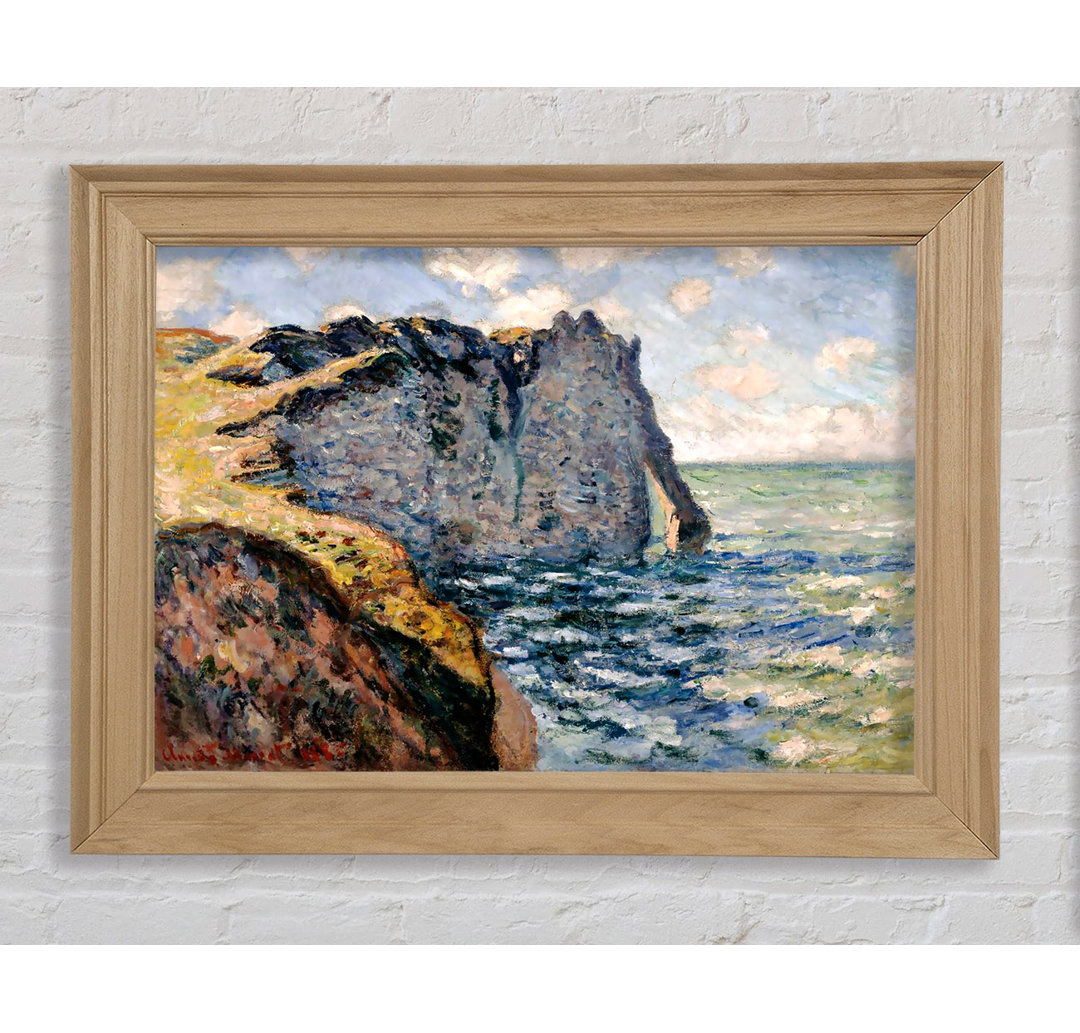 Monet Die Klippe von Aval bei Etretat - Einzelne Bilderrahmen Kunstdrucke