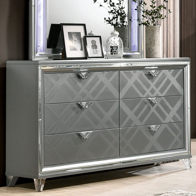 Commode double 6 tiroirs 17,75 po Karnit