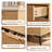 3-Drawer Nightstand,Natural oak, 2 Pcs