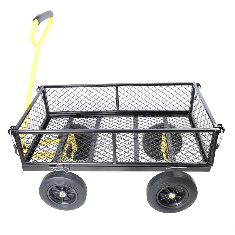 (Chariot de chariot à roues solide noir)