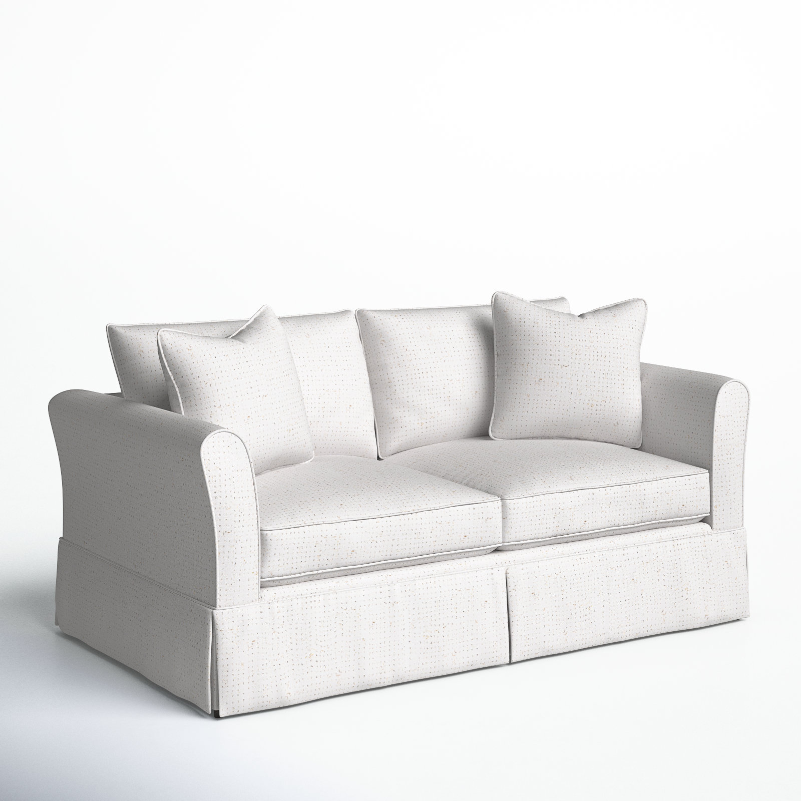 Shelby 60'' Upholstered Sleeper Sofa, Bevin Natural Linen Blend