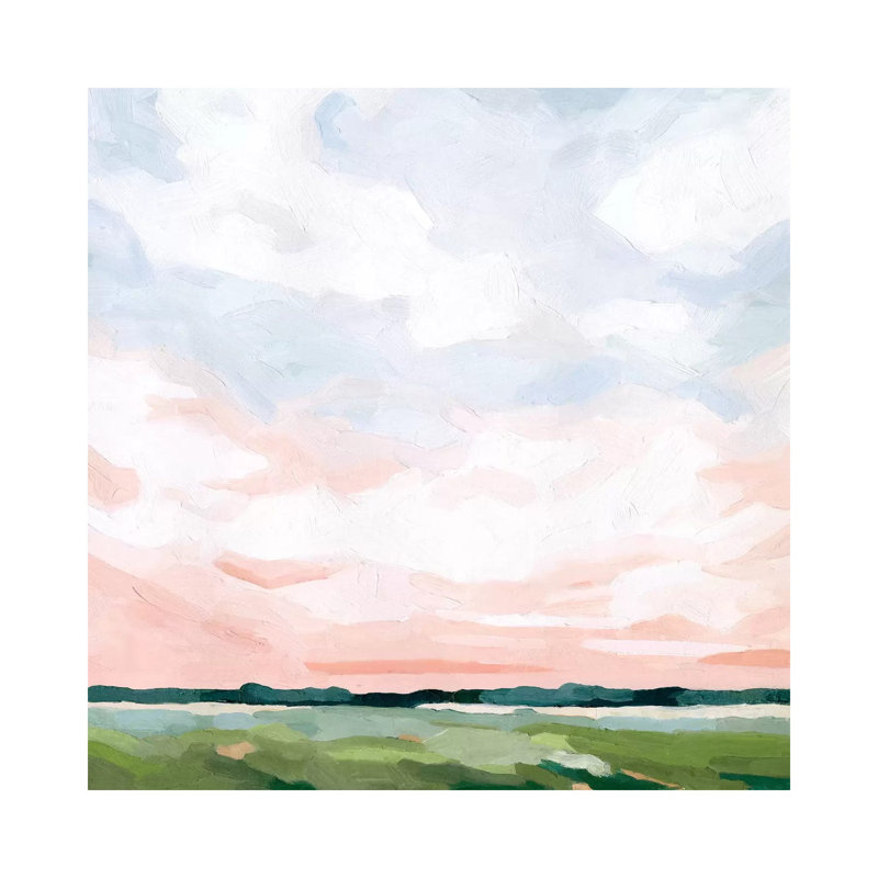 Pink Morning Horizon II by Emma Scarvey - Wrapped Canvas Painting, 45.72 cm H x 45.72 cm W