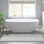 Tapis pour salle de bain réversible 100% coton de 24 x 60 po gris 3000 g / m² - Fabrication supérieure, lavable à la machine, antidérapant, entretien prolongé pour un look doux et dense, velours moyen, durable-199629646-199629644