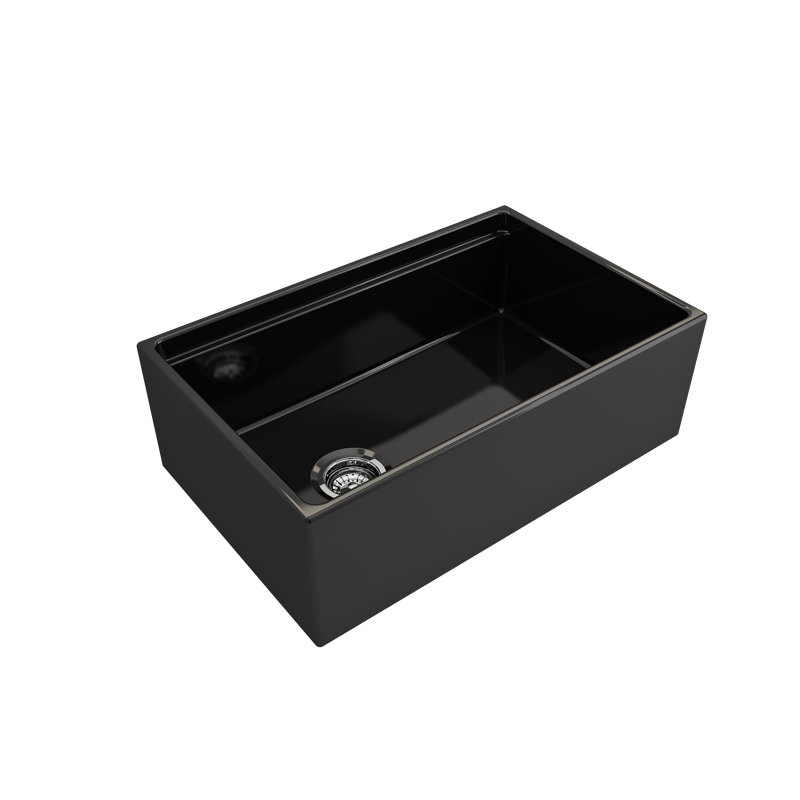 30'' L Single Basin Kitchen Sink, Black