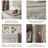 Beige Solid Wood Freestanding Fireplace