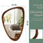 Miroir décoratif 24 "x 36" en bois massif irrégulier, pour chambre à coucher, salle de bain, salon, entrée-856875400